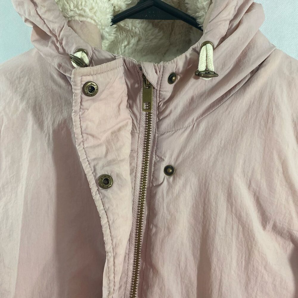 Arizona Jean Co women’s large winter coat pink hooded zip and snap‎ - Picture 2 of 8